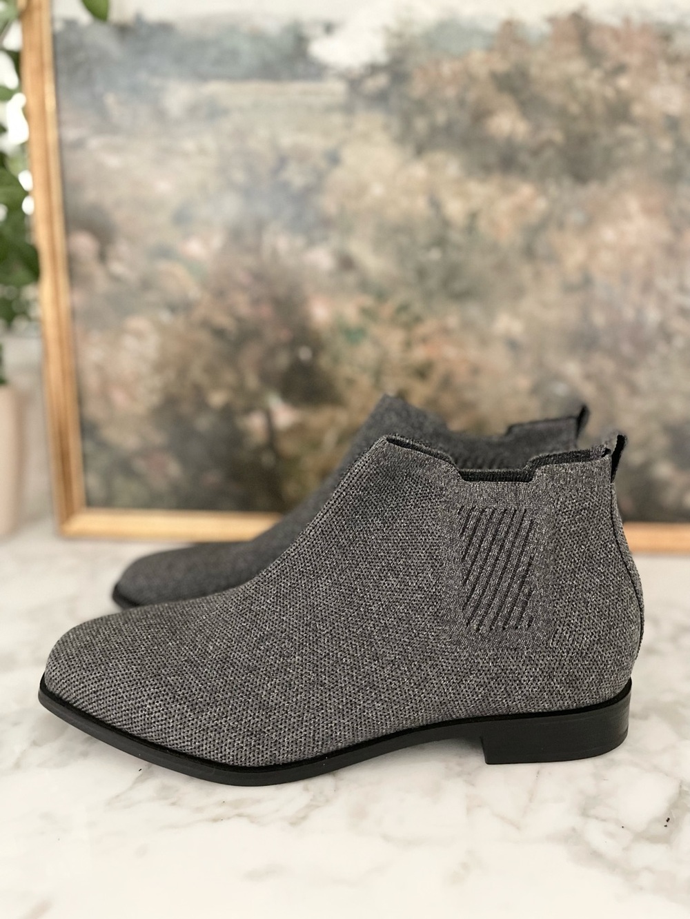 VIVAIA Ryan Pro Square Toe Ankle Boots 40/ Size 9 Rich Gray Water RPLT